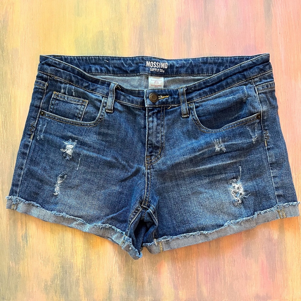 Mossimo Supply Co. Denim Shorts Mid Rise Size 15